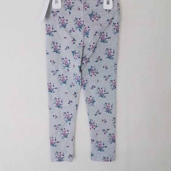 OshKosh Cotton Blend Leggings Size 6 in Gray w/ Floral Print - Picture 2 of 10